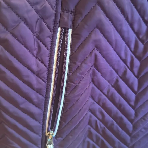 Free Country Deep Purple Quilted Vest with Sherpa Collar - Picture 3 of 6